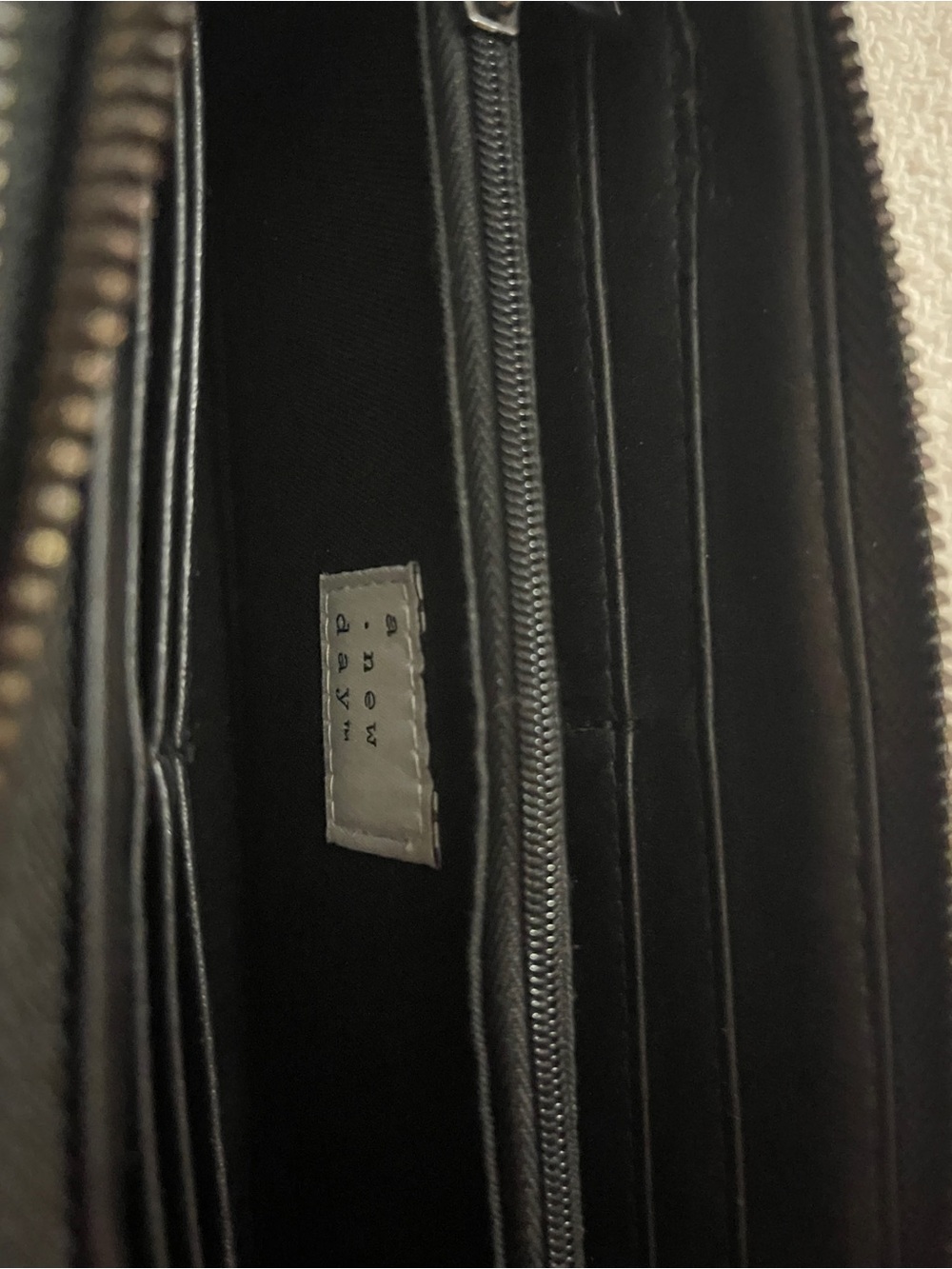 A New Day - Black Floral Zip-Around Wallet - Picture 5 of 5